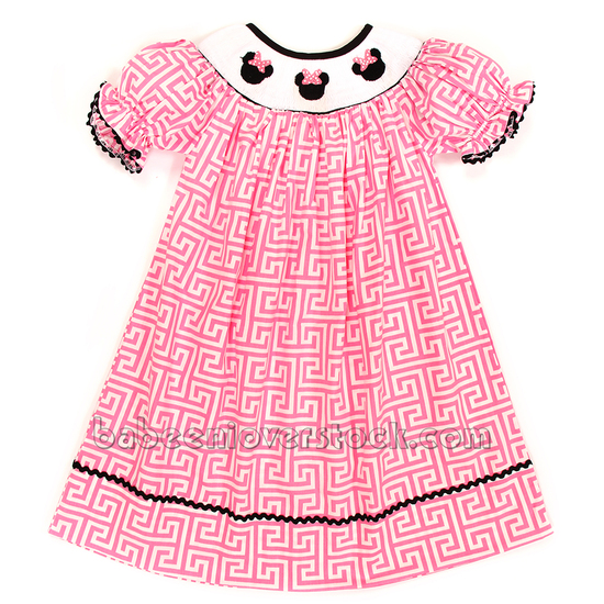 Beautiful smocked pink dress - BB1219